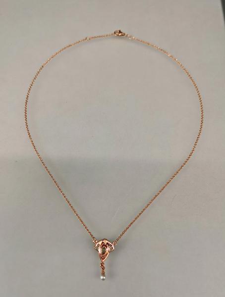 rotvergoldetes Collier Opal Rubin Perlen