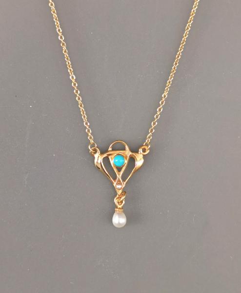 Collier Türkis Perle