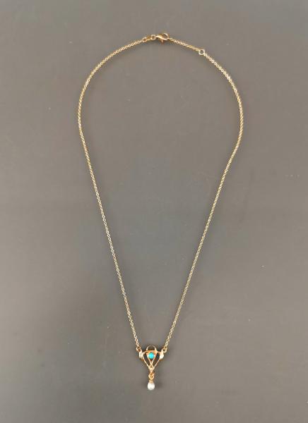 Collier Türkis Perle