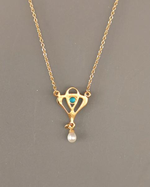 Collier Türkis Perle