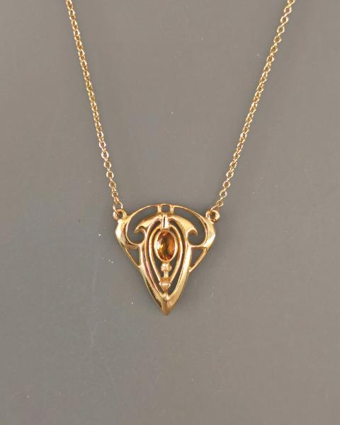 Collier Citrin Perle
