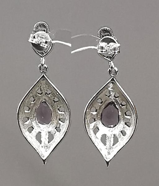 Ohrringe Amethyst Markasiten