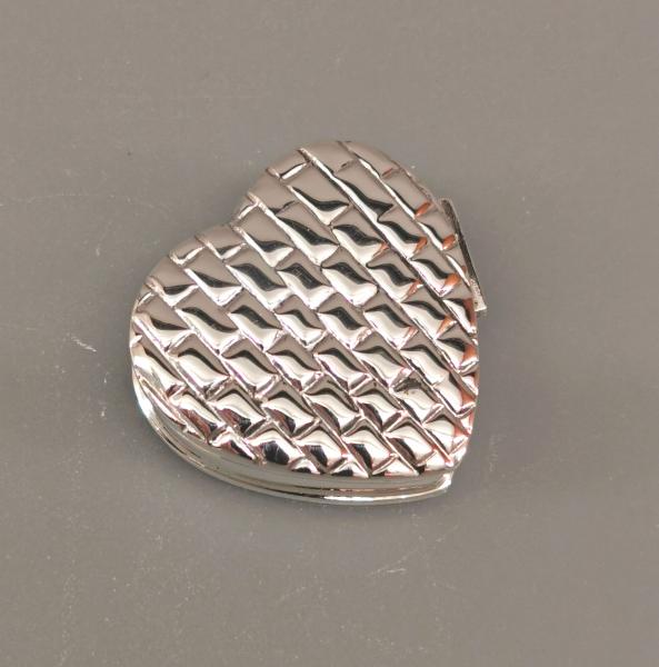 Pillendose Flechtoptik Herz 3x3x1,2cm