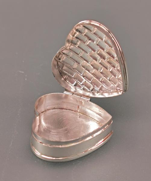 Pillendose Flechtoptik Herz 3x3x1,2cm