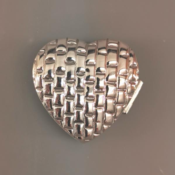 Pillendose Flechtoptik Herz 3x3x1,2cm