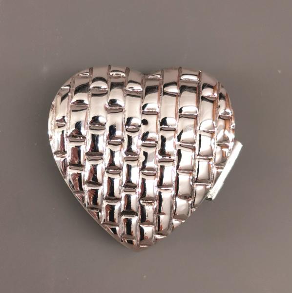 Pillendose Flechtoptik Herz 3x3x1,2cm