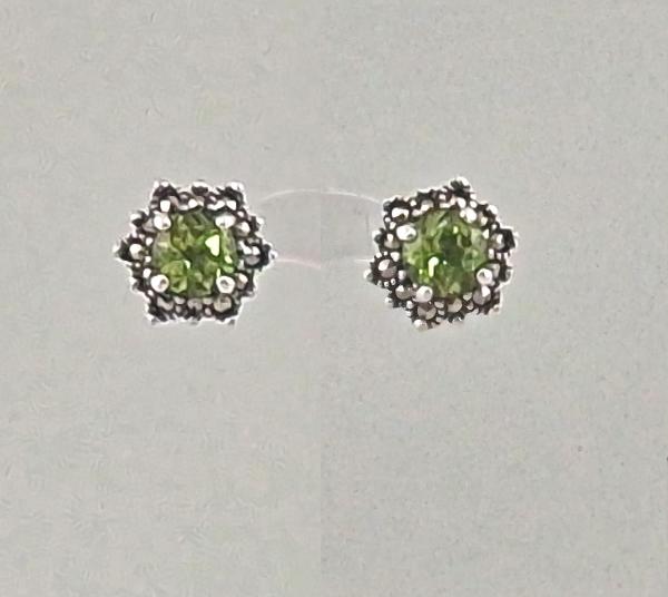 Peridot Ohrringe Markasiten