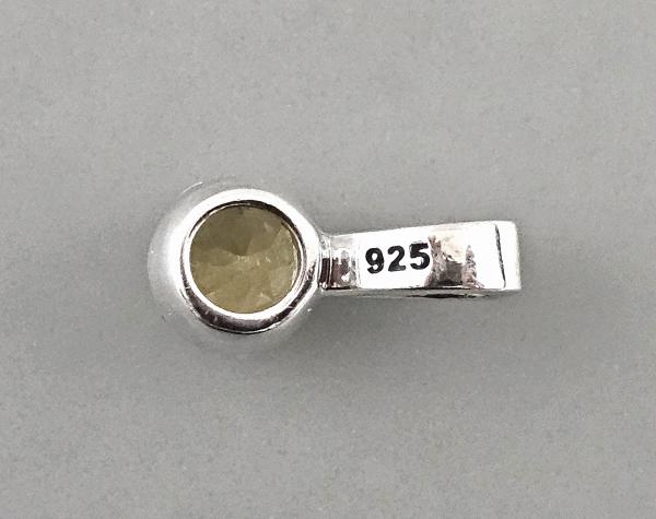Citrin Anhänger mit Markasiten 0,6x1,5cm