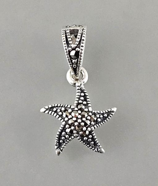 Markasiten Anhänger Seestern 1,3x2,3cm