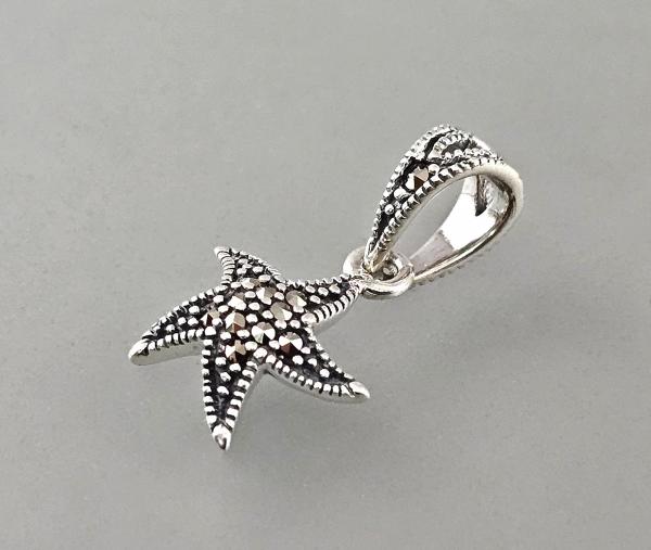 Markasiten Anhänger Seestern 1,3x2,3cm