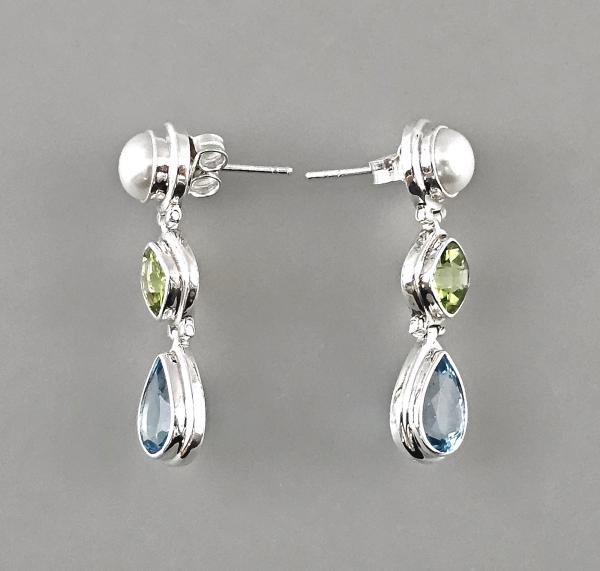 Blautopas Ohrringe Peridot
