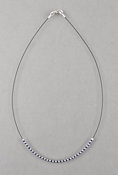 Collier blaue Perlchen