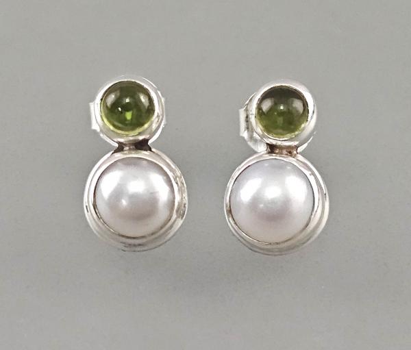 Peridot Perlen Ohrringe