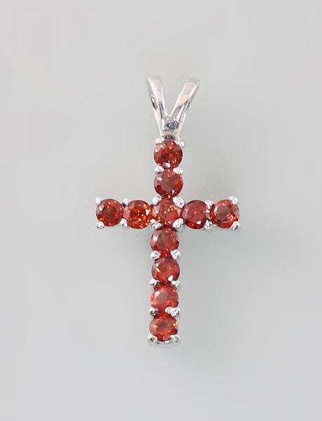 Kreuz Anhänger Granat