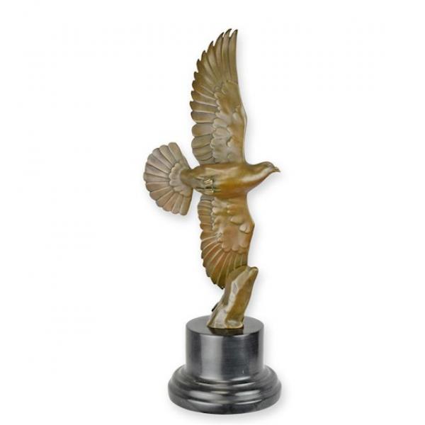 Bronze Skulptur fliegende Taube