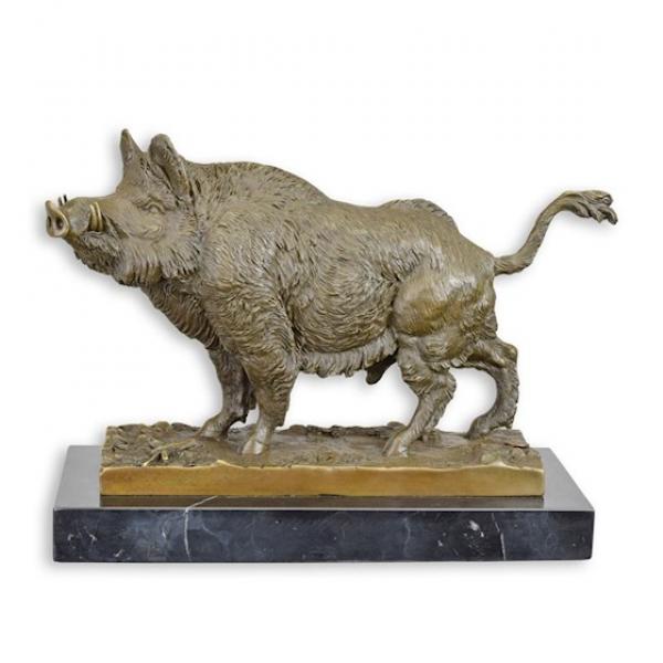 Bronze Skulptur Keiler