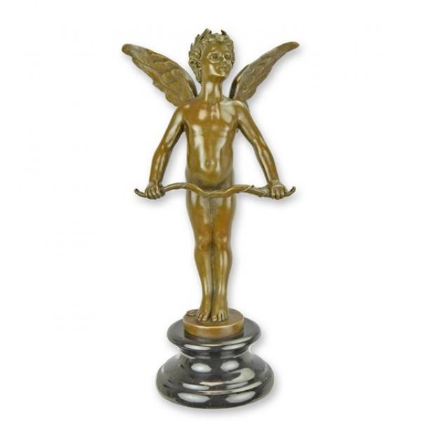 Bronze Skulptur Putto Engel Amor