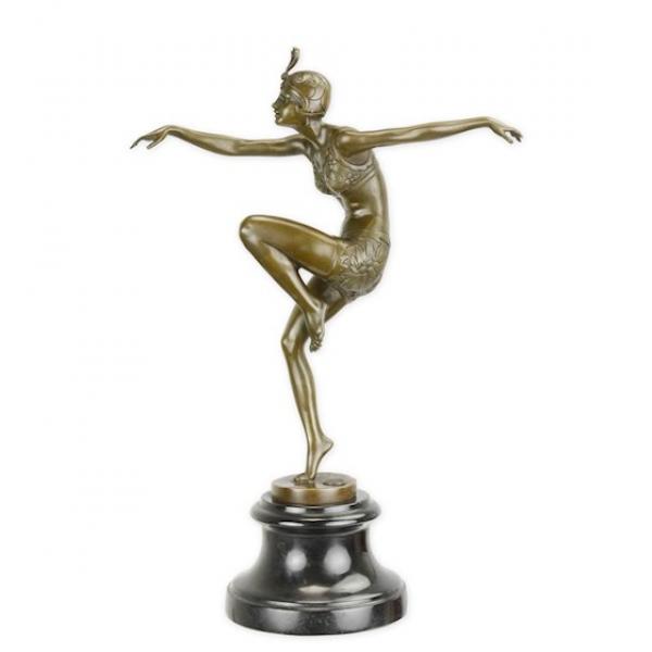 Bronze Skulptur Art déco Tänzerin "Con Brio"
