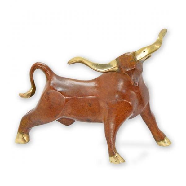 Bronze Skulptur stilisierter Bulle