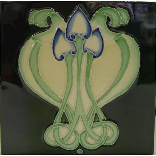 Keramik-Fliese Jugendstil