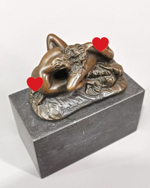 Erotik Bronze Skulptur Liebendes Paar Frauen