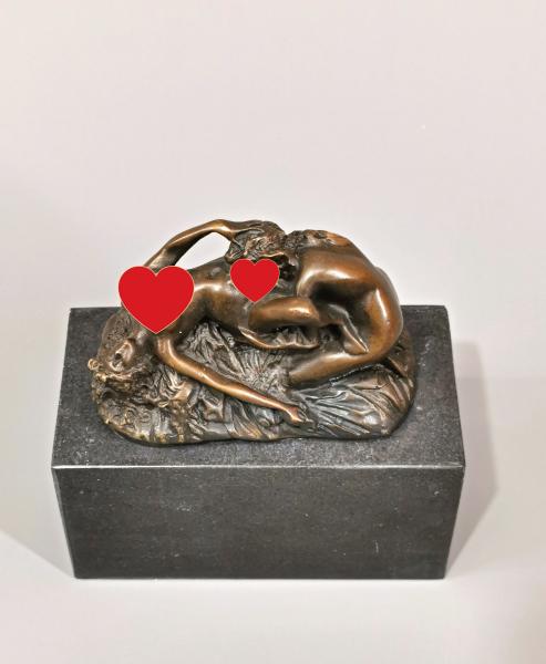 Erotik Bronze Skulptur Liebendes Paar Frauen