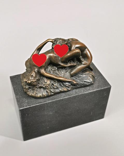 Erotik Bronze Skulptur Liebendes Paar Frauen