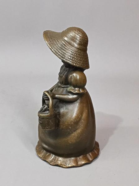 Bronze Tischglocke Mädchen