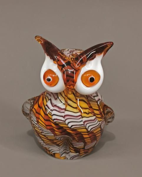 Glasfigur Murano-Stil Eule