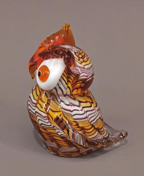 Glasfigur Murano-Stil Eule