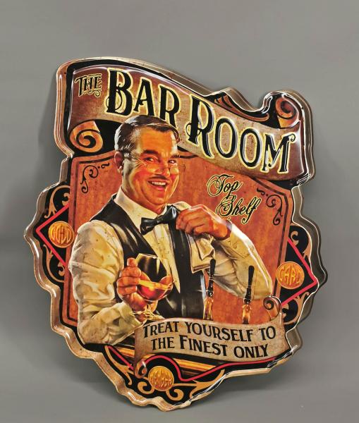 geprägtes Blechschild - The Bar Room