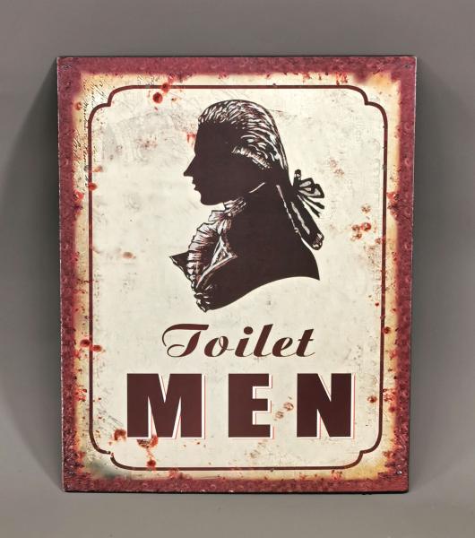 Blechschild Toilet Men