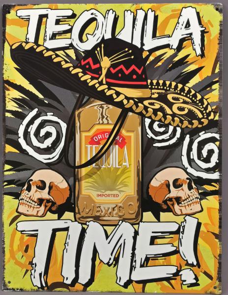 Blechschild Tequila Time