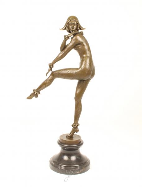 Bronze Skulptur Harlekin Harlequinade