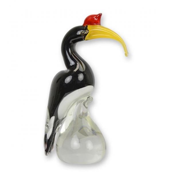 Glasfigur Murano Stil Nashornvogel