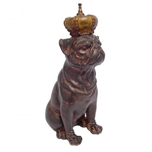 Resin Figur gekrönte Bulldogge