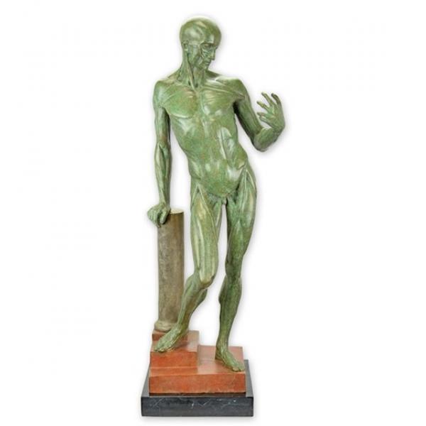 Bronze Skulptur anatomische Studie Mann