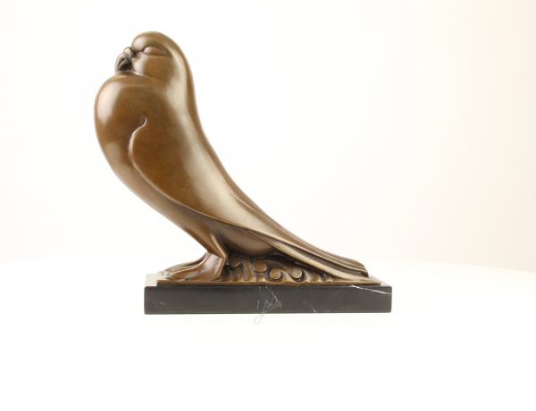 Bronze Skulptur stilisierte Taube