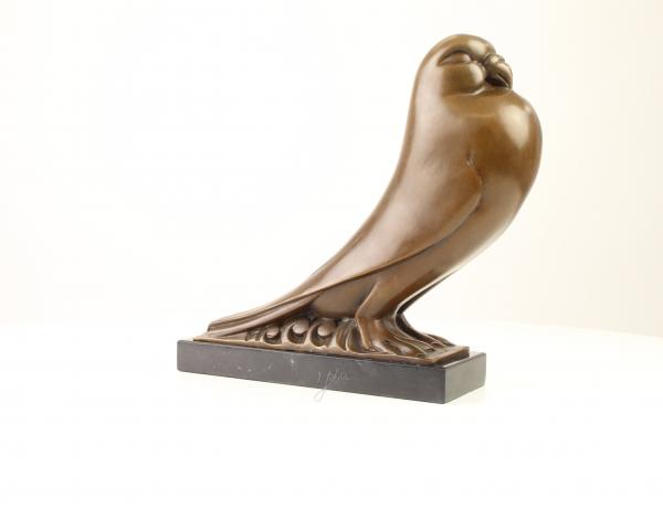 Bronze Skulptur stilisierte Taube