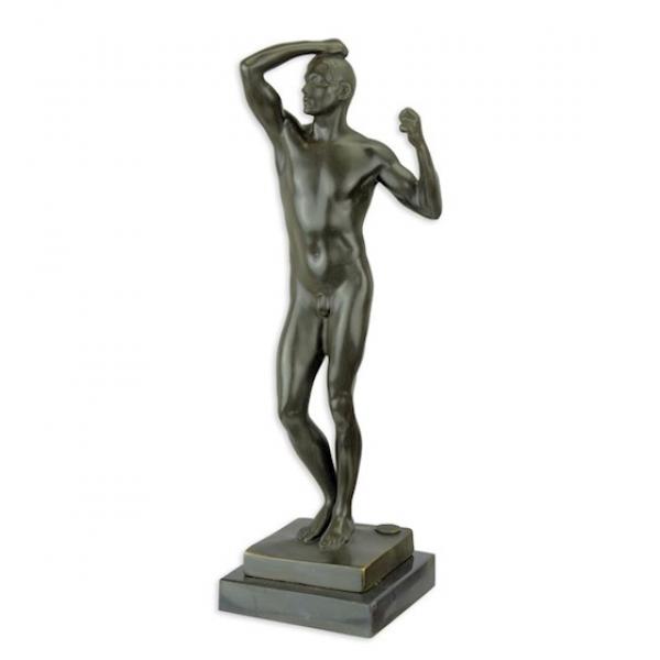 Bronze Skulptur Männerakt Adam