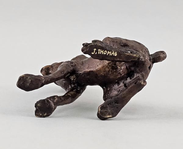 Bronze Skulptur sitzender Hase