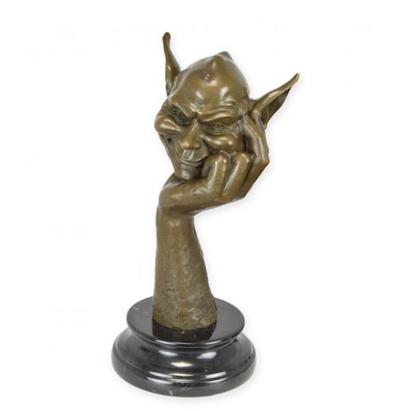 Bronze Skulptur Goblin Kobold Zwerg