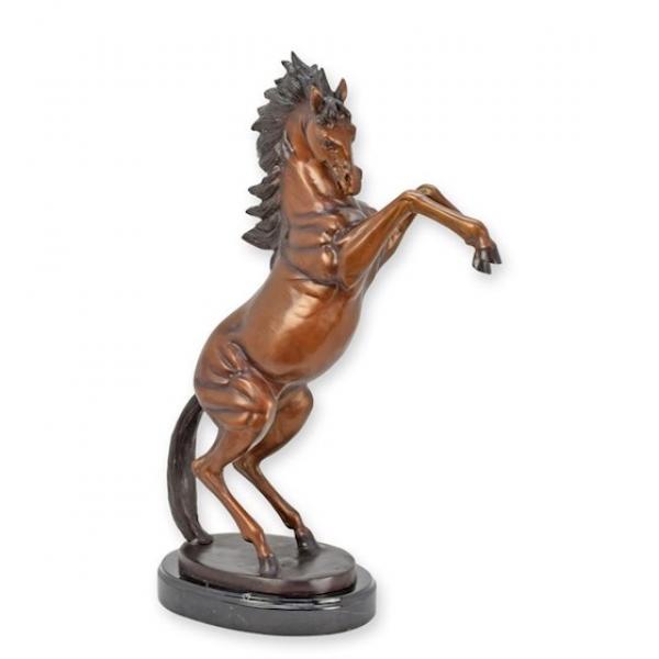 Bronze Skulptur bäumendes Pferd
