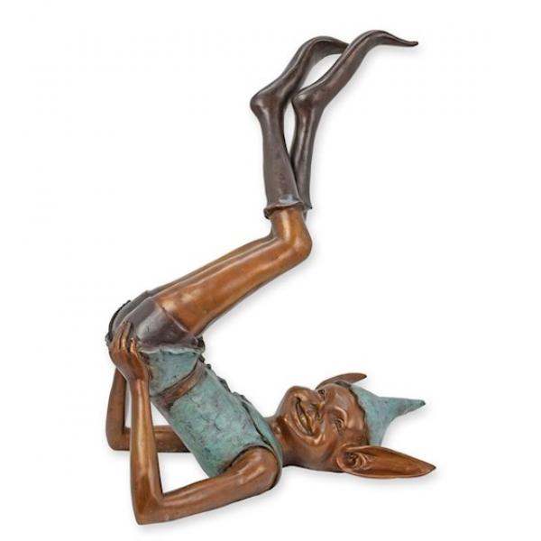 Bronze Skulptur Goblin turnend