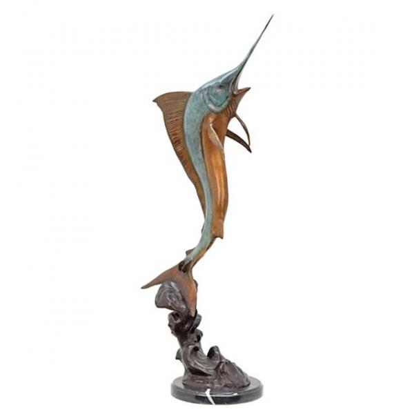 Bronze Skulptur Fisch Marlin