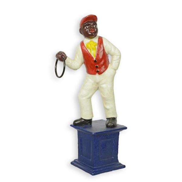Eisen Figur Skulptur rustikal Anbindepfosten im Jocko-Stil