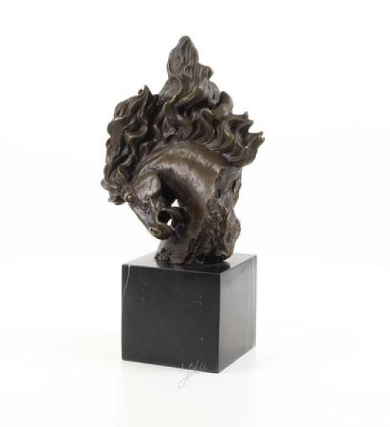 Bronze Büste Pferd