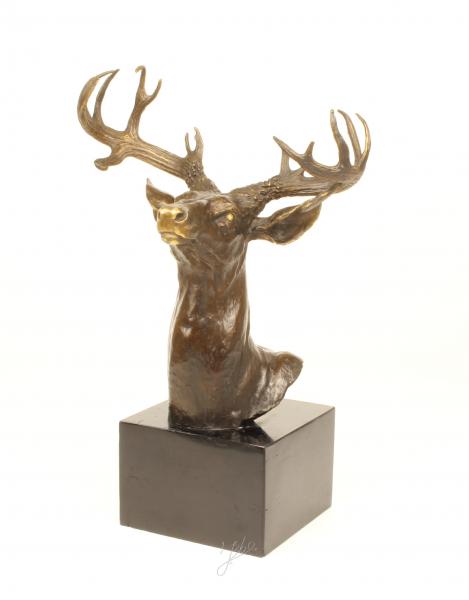 Bronze Büste Hirsch