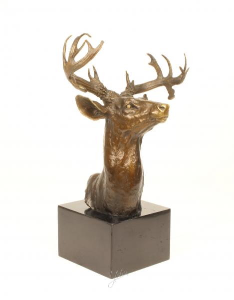 Bronze Büste Hirsch