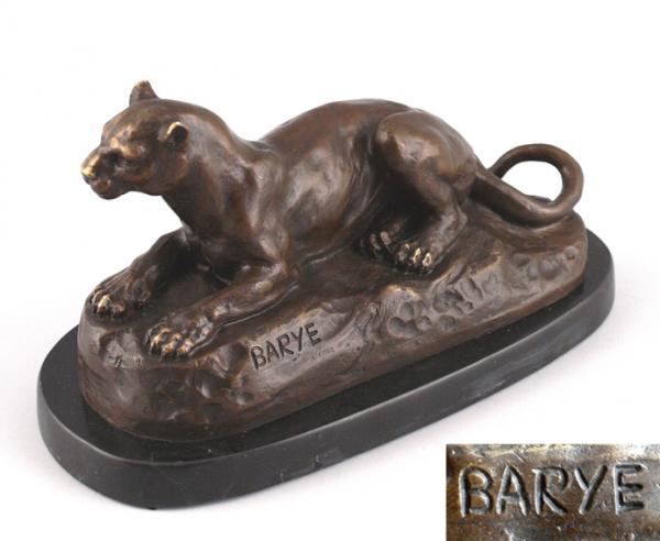 Bronze Skulptur Jaguar nach Barye